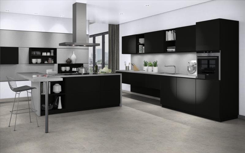 Treviso Handle-less Matt Black